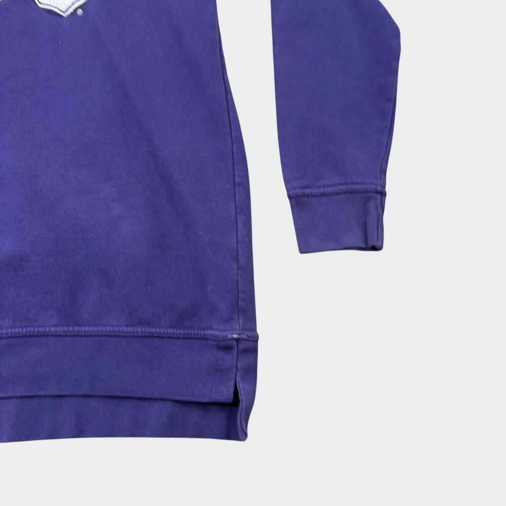 TCU Horned Frogs Sweatshirt Men's Large Purple Spell Out Raglan League NCAA - Picture 6 of 9